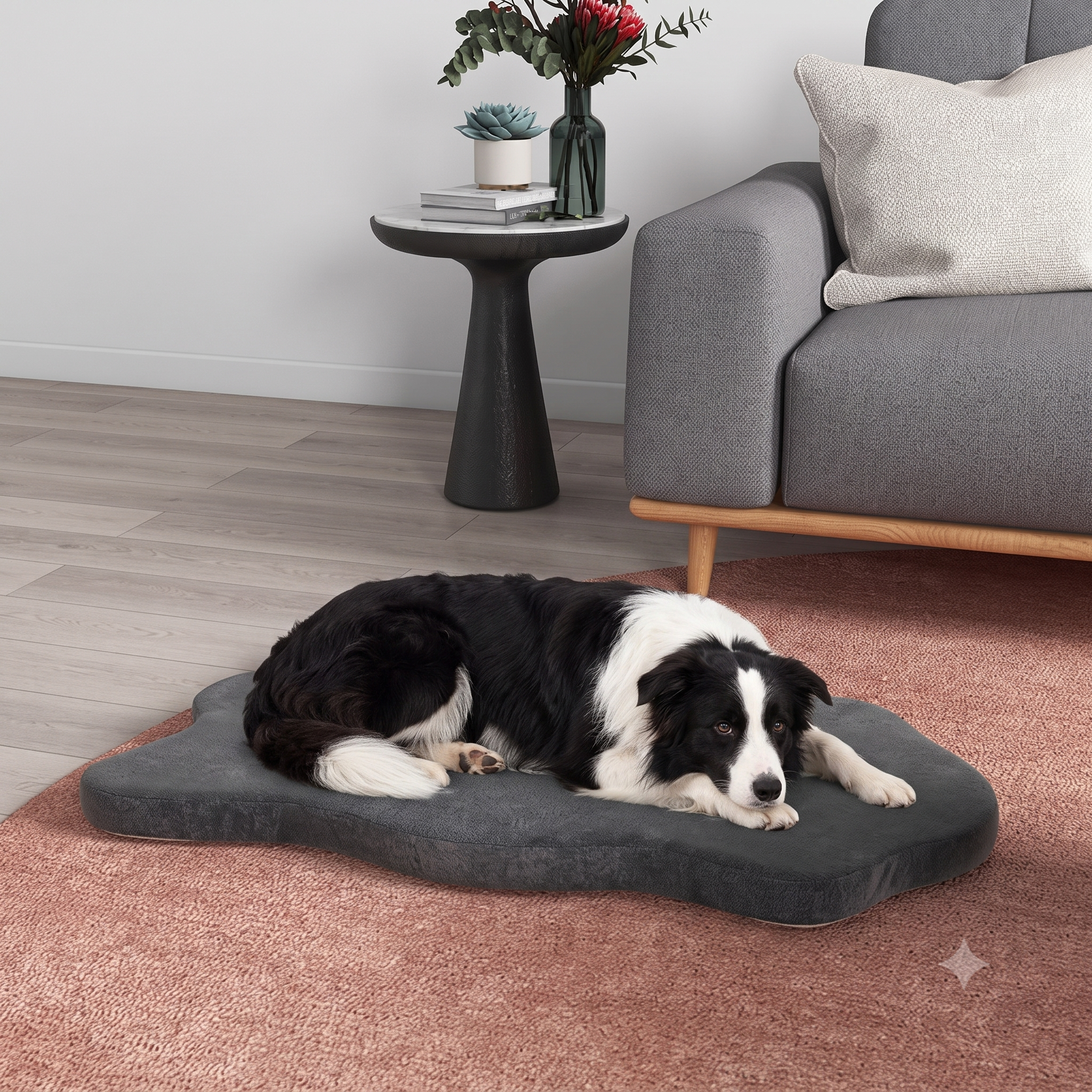 Orthopedic Dog Bed with Memory Foam Support for Large Dogs-Gray